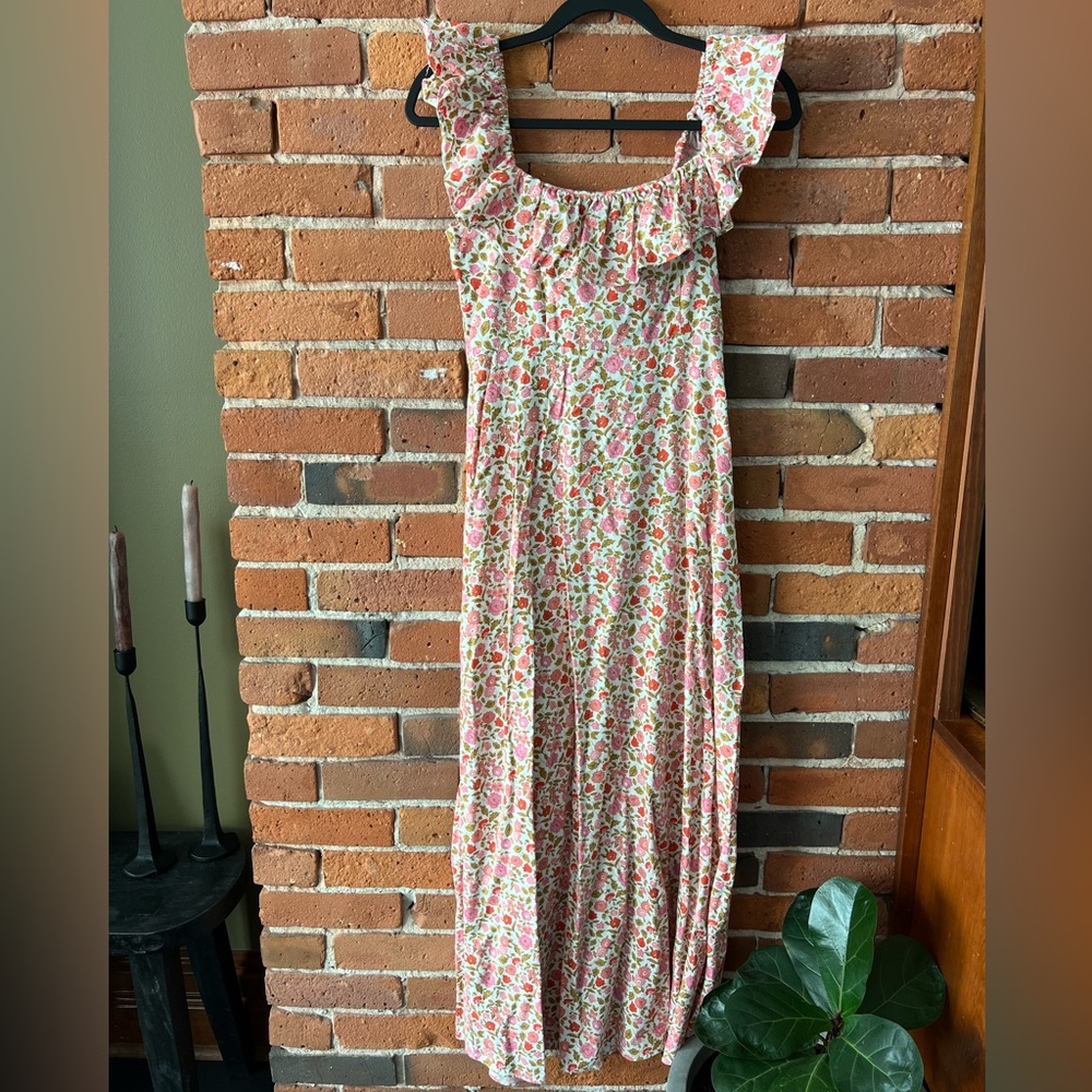 OPT Flora Print Ruffle Dress